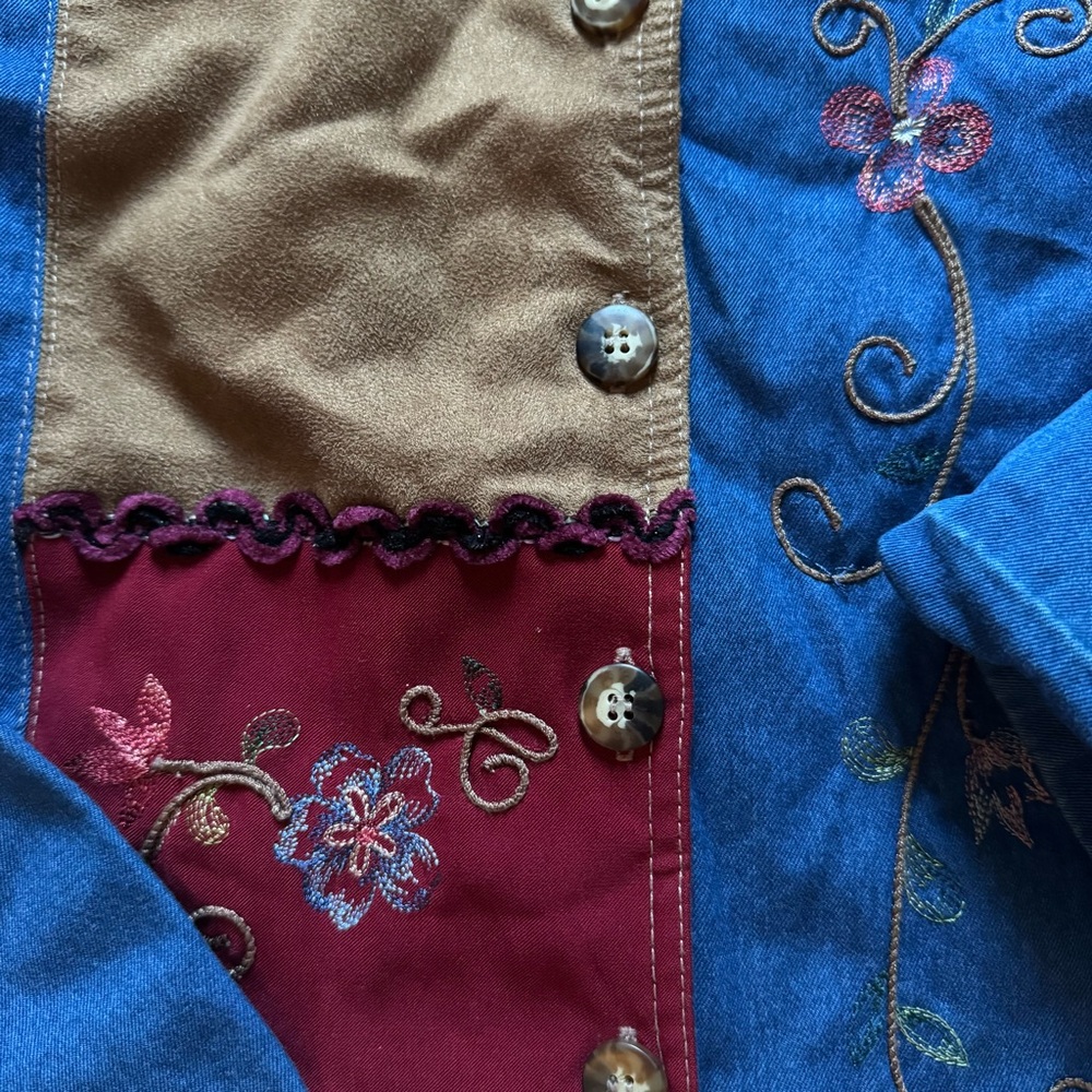 Vintage Patchwork Fall Denim Jacket Koret Women’s… - image 4
